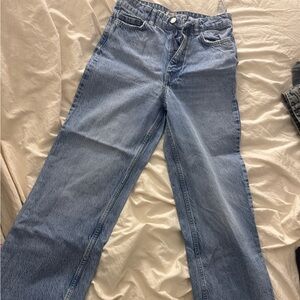 Zara High Rise Straight Leg Blue Women's Jeans